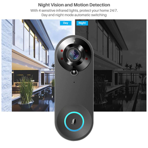 1080P Smart WiFi <strong>Video</strong> Doorbell with Camera, 2MP HD Two-Way Audio Tuya App Control, Waterproof Home Security <strong>Intercom</strong> System - Product Image 4
