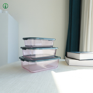 กล่องใส่อาหาร TYGLASS ทำจากแก้วบอโรซิลิเกต ฝาปิด PP ปิดสนิท ป้องกันการรั่วซึม ซ้อนกันได้ ใช้กับไมโครเวฟได้ ปลอดสาร BPA ขนาด 0.5-2 ลิตร - Product Image 1