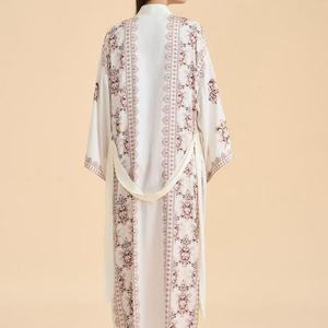 Tendencia en Batas Personalizadas para Mujer al por Mayor, Ropa de Dormir Transpirable, Batas de Baño, Pijamas, Bata de Mujer con Estampado Floral, Bata de Algodón con Puntos Suizos - Product Image 2