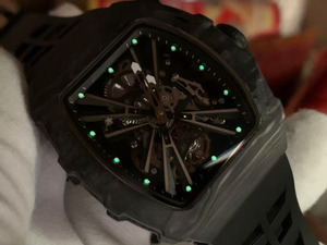 Classic Luxurious <b>Black</b> NTPT Carbon Fiber 1201 Top-quality Tourbillon Automatic Mechanical <b>Watch</b> for Men - Product Image 3