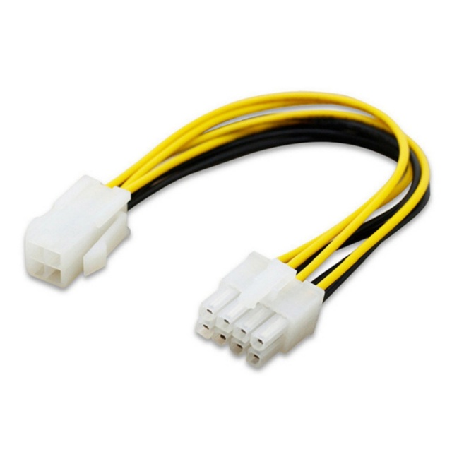 4P to 8P CCA Conductor Motherboard Power Cable CPU Power Adapter for Desktop in Stock 20cm PVC