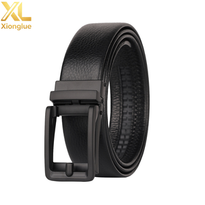 Venta Directa de Fábrica, Cinturones de Cuero Vacuno Clásicos Negros Formales con Hebilla de Aleación Personalizada al por Mayor para Hombre - Product Image 1