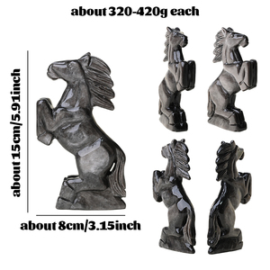 New Arrived Hand Carved <b>Crystal</b> <b>Animals</b> Healing Fluorite Horse Statue for Home Decoration - Product Image 3