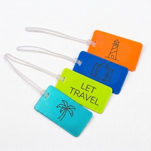 Étiquette de bagage en PVC de luxe personnalisée, étiquette d'identification pour sac de voyage, écologique, imperméable, durable, étiquette de valise pour compagnie aérienne - Product Image 1