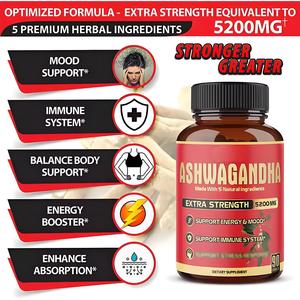 Capsule di <span class=keywords><strong>Ashwagandha</strong></span> di origine in fabbrica efficacia antiossidante popolare su <span class=keywords><strong>Amazon</strong></span> sicuro per le donne in gravidanza