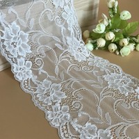 Les fabricants fournissent des sous-vêtements en dentelle blanche tricotée de 18cm de large Accessoires vestimentaires DIY Robe de mariée dentelle extensible