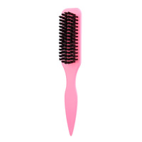 Brosse à barbe à poils de sanglier imprimé léopard pour hommes, brosse de toilettage pour patte de requin