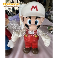 Venta Especial: Decoración de Jardín, Diseño de Anime, Figuras de Mario y Luigi de Tamaño Real, Hechas a Mano en Fibra de Vidrio y Resina, Pintadas a Mano