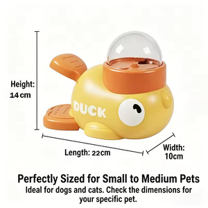 Jouet Distributeur Interactif de Nourriture pour Chien Canard Jaune, Bol à Friandises en Plastique, Distributeur de Snacks à Libération Lente, Jouet d'Enrichissement pour Animaux de Compagnie en Forme de Dessin Animé - Product Image 6