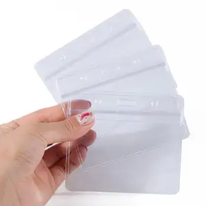 Holywish Plastic wasserdichter PVC-Soft karten halter 3x4 klarer transparenter Ausweis halter