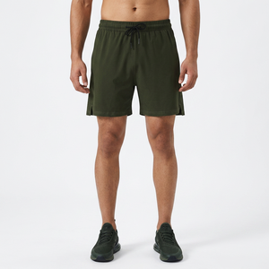 Short de sport solide et décontracté pour hommes OEM pantalon à trois points tissé dans les quatre sens à séchage rapide pour la course à pied marathon expédition DDP - Product Image 1