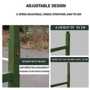 Table de camping pliable, hauteur réglable, table en acier robuste pour le camping en plein air et les pique-niques - Product Image 4