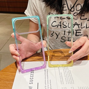Custodia per telefono con cornice in TPU sfumato, <span class=keywords><strong>trasparente</strong></span>, antiurto in TPU e PC per <span class=keywords><strong>iPhone</strong></span> 17 16 15 14 13 12 11 - Product Image 1
