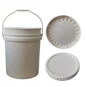 Food Grade Plastic Pail 5 Gallon White Bucket Gamma Screw Seal Tight Lid