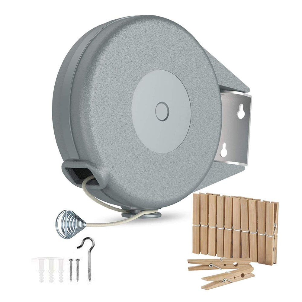 Retractable Indoor Double Clothesline Wall Mounted