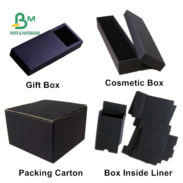 Black Corrugate E Flute Cardboard Sheet For Carton Packing 502mm X 693mm