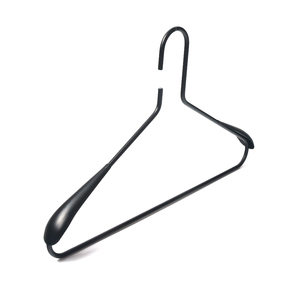 Hangares de ropa de camisa de hierro de alta resistencia, percha de ropa de metal negro, percha galvanizada - Product Image 5