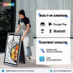 सौर पैनल निविड़ अंधकार डिजिटल पोस्टर Foldable पोर्टेबल एलसीडी विज्ञापन स्क्रीन सौर बैटरी संचालित आउटडोर डिजिटल साइनेज - Product Image 5