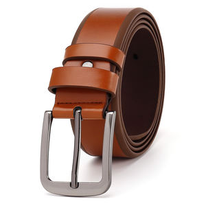 फैक्टरी कस्टमाइज्ड लोगो चमड़े बेल्ट सस्ती कीमत पुरुषों के मिश्र धातु पिन बकल पु चमड़े बेल्ट निर्माता - Product Image 4