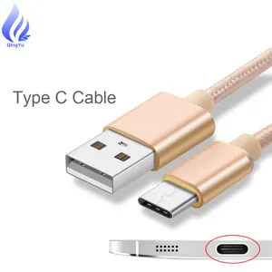 도매 충전 케이블 나일론 꼰 알루미늄 합금 usb 케이블 휴대 전화 고속 충전 USB 데이터 케이블 유형 C