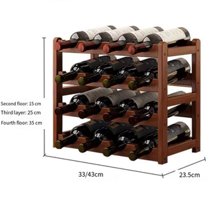Estante para Botellas de Vino de Madera Personalizable, Estilo Rústico Vintage, para Cocina, Bar, Restaurante, Almacenamiento y Exhibición de Vino - Product Image 6