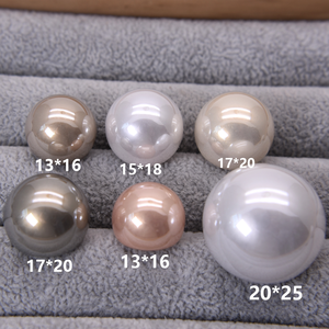 Bán buôn DIY handmade Trắng nhựa ngọc trai tự nhiên <span class=keywords><strong>Loose</strong></span> Round & nút hình dạng đối với trang sức làm lớn Bông tai ngọc trai - Product Image 3