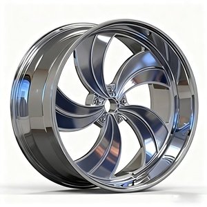Jantes en alliage forgé Chrome 6061-T6 à 5 branches, jantes profondes, 20 et 22 pouces, jantes décalées, jantes de voiture personnalisées, pièces de rechange d'usine - Product Image 1