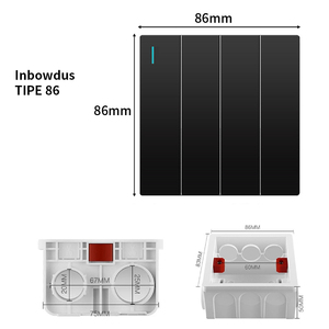 สวิตช์ผนังดีไซน์ทันสมัย Pano.V สีดำ คุณภาพสูง 1 ช่อง 1 ทาง แผง PC รองรับ Wi-Fi สำหรับบ้าน - Product Image 3