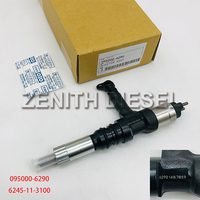 Injecteur de carburant diesel Common Rail 095000-6290 pour SAA6D170E-5A/5B/5C 6245-11-3100