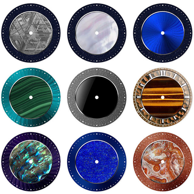Custom Guilloché Pattern Lapis Lazuli,Malachite,Meteorite,Mother Of Pearl,Aventurine Dial for Nh35 8215 9015 Sw200 2824 Series