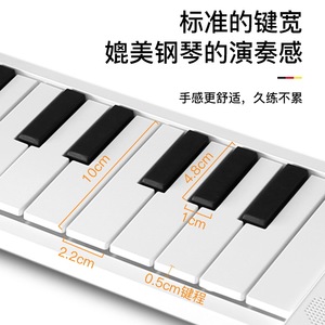 Portable Foldable Piano 88 <b>Keys</b> With Headphone Jack Rechargeable Battery Digital Keyboard For Home Practice And Travel - Product Image 4