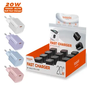 Toocki New 20W Gan Charger Portable Mobile Phones Charger USB Type C Fast Wall Charger For Iphone Android