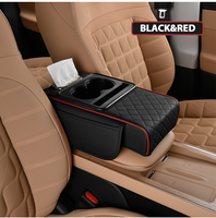 Coussin d'extension pour accoudoir de voiture Coussin multifonctionnel pour console centrale Coussin de support pour coudière pour tasse Boîte de rangement pour mouchoirs