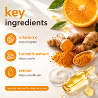 Lotion corporelle OEM ODM Vitamine C + Curcuma - Correcteur de taches brunes pour un teint uniforme, riche en antioxydants, hydratation intense