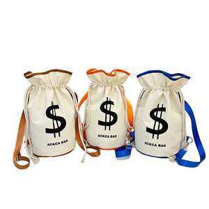 <b>Canvas</b> Vintage Women's Outdoor Knapsack Polyester Lining Large Capacity Drawstring <b>Backpack</b>-Creative Leisure Simplicity Design - Product Image 2