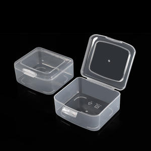 Boîte de rangement rectangulaire transparente en PP avec couvercle pour fil dentaire et petites pièces, bacs de 45 mm de hauteur - Product Image 1