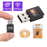 Nuevo Adaptador Wifi USB2.0 Externo de Doble Banda, Tarjeta de Red Inalámbrica 2.4G 5G, 600Mbps, Receptor y Transmisor Inalámbrico