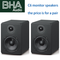 Speaker Monitor Studio Aktif Profesional BHA C6 6 inci 2.0 untuk Rekaman Near Field di Studio Rekaman Rumah Grosir OEM logo