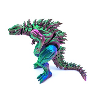 Statue de Godzilla en résine bleue, figurine de collection, modèle de personnage contemporain, décoration pour collection personnelle - Product Image 5