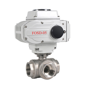 Factory Hot Sale DN80 3Inch <b>3</b> Way T Port 1000 WOG 24 Volt Female Thread CF8M Stainless Steel Actuated Ball Water - Product Image 3