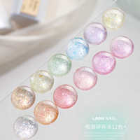 LADAI 2025 Offre Spéciale 12 couleurs de diamant cassé Nail Art Gel multicolore non toxique UV Gel pour DIY Led pour salon de haute qualité