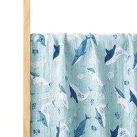 Cadeau pour bébé motif mignon respirant super doux 100% coton biologique couverture d'emmaillotage pour bébé couverture en mousseline pour bébé