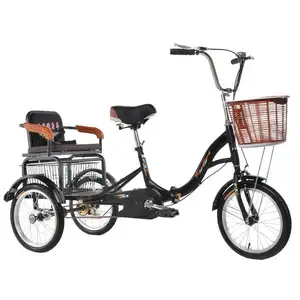 2022 novo design de 16 polegadas dois triciclo assento triciclo/criança 3 rodas mais barato triciclo criança com assento traseiro gêmeos triciclo