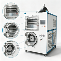 Multifunctionele vacuümvriesdroger voor fruitchips, bessen, groenteverwerking, industriële lyofilisatie droogmachine