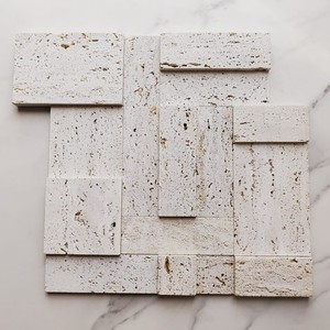 <span class=keywords><strong>Mosaico</strong></span> <span class=keywords><strong>in</strong></span> <span class=keywords><strong>pietra</strong></span> <span class=keywords><strong>naturale</strong></span> con <span class=keywords><strong>mosaico</strong></span> quadrato <span class=keywords><strong>in</strong></span> marmo travertino Beige 3D per mattonelle Backsplash - Product Image 1