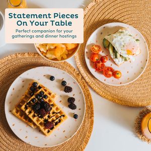 Ensemble d'assiettes en fibre <span class=keywords><strong>de</strong></span> bambou écologiques réutilisables, vaisselle incassable pour enfants et adultes, maison, camping, pique-nique, passe au lave-vaisselle - Product Image 3