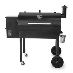 Wood Pellet Smoker BBQ Grill Electric Temperature Digital Controller Pellet Hopper for Heavy Duty