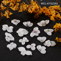 Aksesoris Bunga Kuku 3D Buatan Tangan Berbagai Ukuran, Hiasan Kuku Anggrek Resin, Dekorasi Manikur DIY