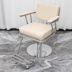 Sillón de Barbería Hidráulico, Silla de Estilismo Giratoria con Reposapiés y Base de Acero Inoxidable - Product Image 3