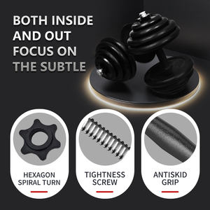 Ensemble d'haltères hexagonales en caoutchouc réglables de qualité supérieure, disponibles en stock, pour l'exercice des bras, vente en gros - Product Image 6